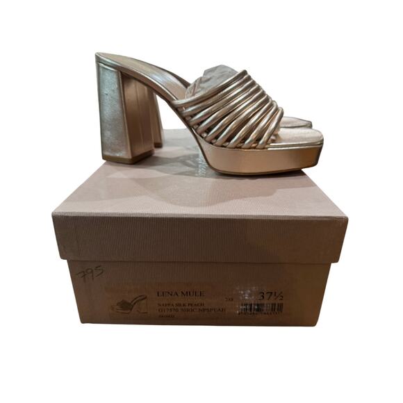 Gianvito Rossi Lena Mule 85 Metallic Nappa Leather sz. 37.5 EU - Picture 6 of 10